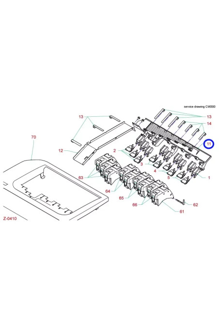 GUIDANCE-BACK TCS500 PRINTER 1060015797 Océ