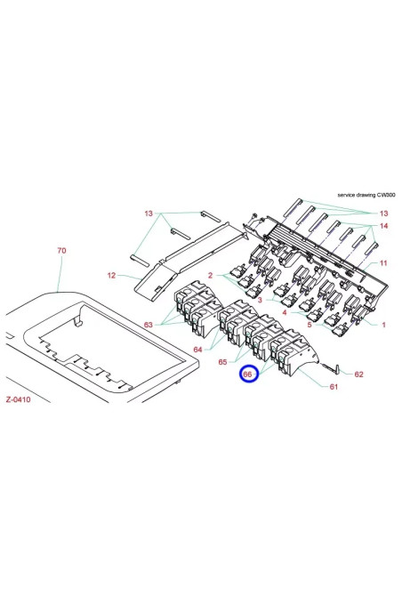 BUTTON YELLOW TCS500 PRINTER 1060025846 Océ